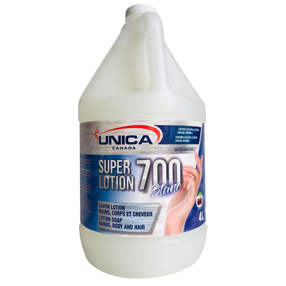 Savon lotion mains, corps et cheveux Super Lotion 700 Unica 4L - Parfum de cerise