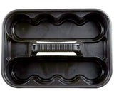 Panier de rangement noir de luxe pour produits d'entretien  - Cap. 8 contenants