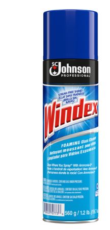 Nettoyant moussant pour vitres et miroirs Windex en aérosol