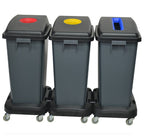 Station de recyclage à 3 compartiments (bacs de 60 litres chacun)